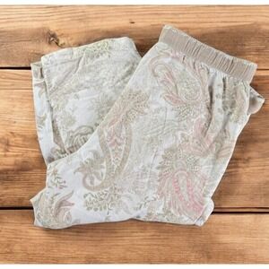 Oysho Lounge Pants Women L  Leggings‎ Cozy Boho Cottage Floral Paisley Joggers